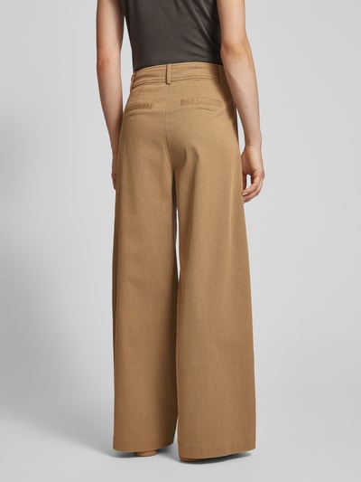 JAKE*S STUDIO WOMAN Wide Leg Bundfaltenhose mit Gürtelschlaufen Mud 5