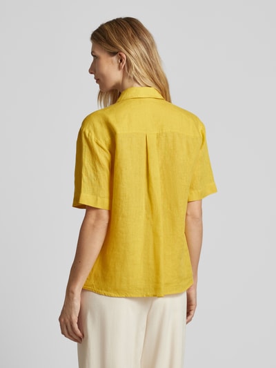 Seidensticker Linnen blouse met 1/2-mouwen, model 'Washer!' Geel - 5