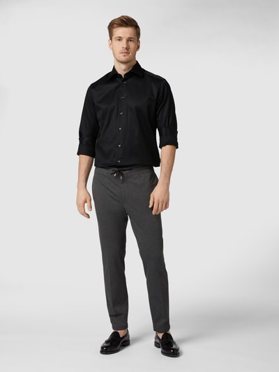 Eton Regular Fit Regular Fit Business-Hemd aus Twill Black 1