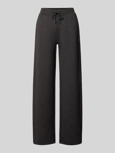 GUESS Activewear Wide Fit Sweatpants mit Allover-Logo-Print Modell 'Calista' Black 2