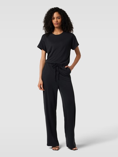 mbyM Jumpsuit met strikceintuur, model 'Axton' Zwart - 4