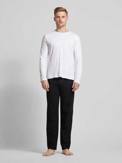 BOSS Regular fit sweatpants met structuurmotief Zwart - 1