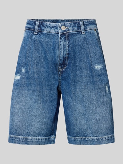 MAC Regular Fit Jeansshorts im Used-Look Dunkelblau 2