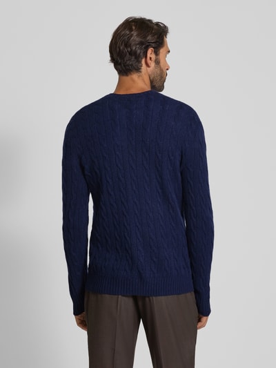 Polo Ralph Lauren Sweter z dzianiny o kroju regular fit z mieszanki wełny i kaszmiru Granatowy 5