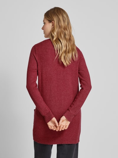 Vila Cardigan met steekzakken, model 'VIRIL' Bordeaux - 5