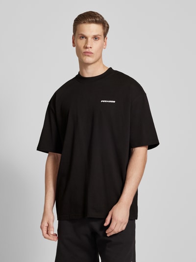 Pegador Oversized T-Shirt mit Label-Print Black 4