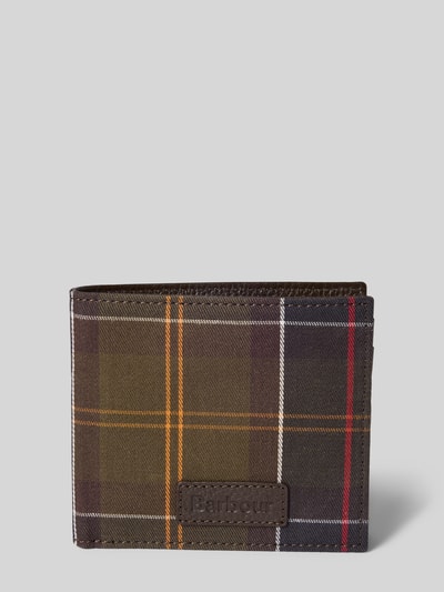 Barbour Portemonnaie aus echtem Leder Oliv 1