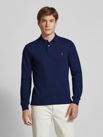 Polo Ralph Lauren Slim Fit Poloshirt im langärmeligen Design Marine 4