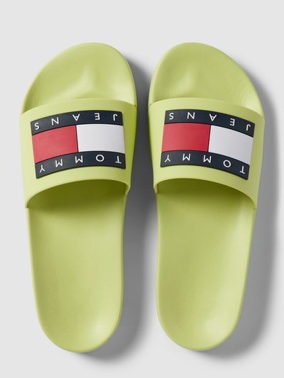 Tommy Jeans Slides mit Label-Details Hellgelb 4