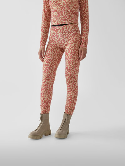 Forte Forte Leggings mit Animal-Print Pink 4