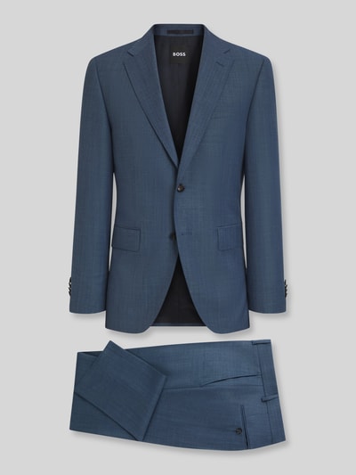 BOSS Slim Fit Anzug aus Wolle mit feinem Webmuster Blau 2