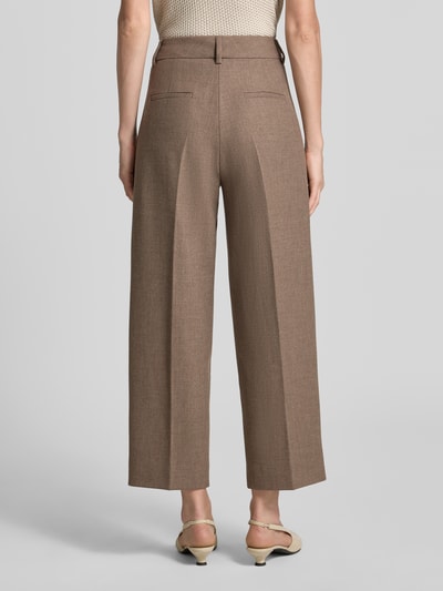 SEDUCTIVE Regular Fit Bundfaltenhose mit Viskose-Woll-Anteil Modell 'SLOANNE' Mittelbraun Mel 5