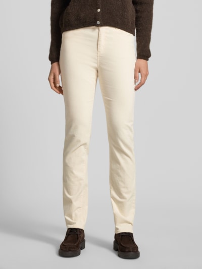 Christian Berg Woman Slim fit corduroy broek in 5-pocketmodel Ecru - 4