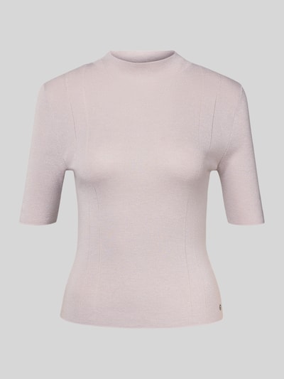 Marc Cain T-Shirt aus Lanawoll-Mix mit Logo-Applikation Kitt 2