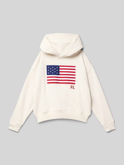 Polo Ralph Lauren Teens Hoodie mit Label-Motiv-Stitching Offwhite 1