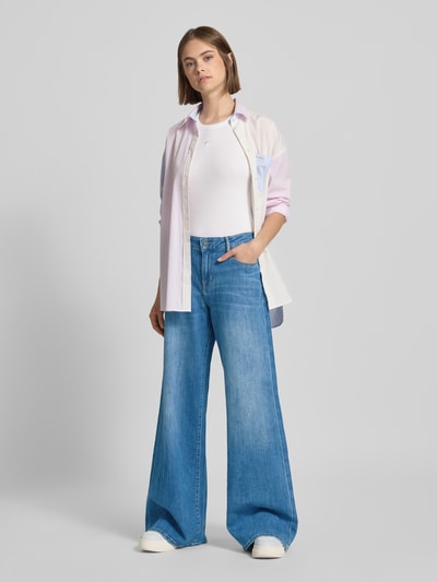 GUESS Jeans Jeansy z niskim stanem o kroju extra wide leg z 5 kieszeniami model ‘G13’ Jasnoniebieski 1