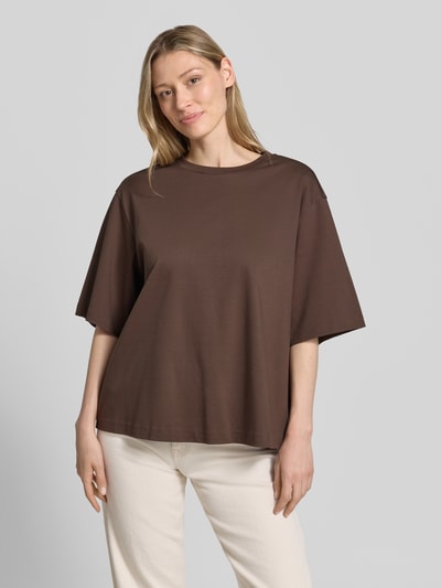 DRYKORN T-shirt met ronde hals model 'PINARA' Middenbruin - 4