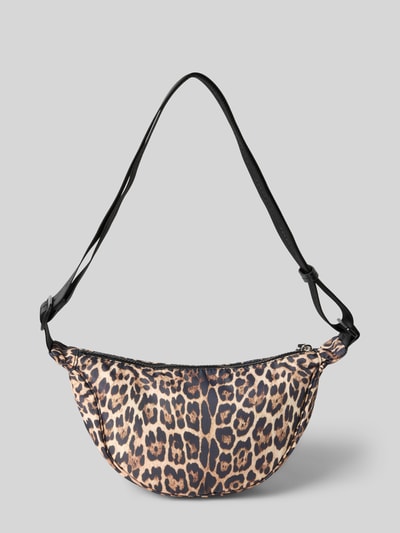 HUGO Schoudertas met luipaardlook, model 'BEL LP CROSSBODY' Beige - 4