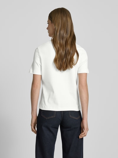 Oui T-Shirt mit Motiv-Stitching Offwhite 5