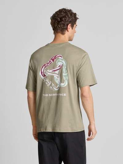 The North Face T-shirt z nadrukiem z logo Jasnoszary 4