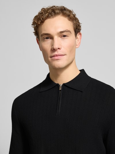 SELECTED HOMME Oversized poloshirt van puur katoen, model 'CRAN' Zwart - 3