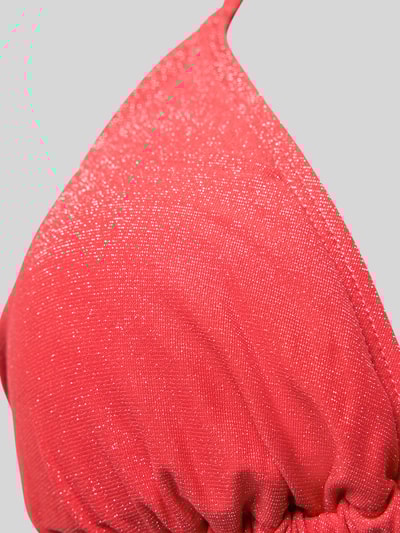 Pieces Bikinitop met metallic effect, model 'LAOMI' Metallic rood - 2