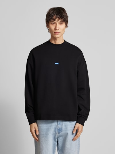 Hugo Blue Sweatshirt mit Stehkragen Modell 'Nedro' Black 4