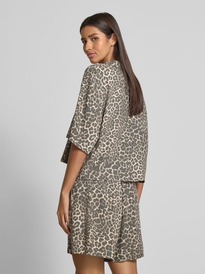 Jake*s Casual Relaxed Fit Hemdbluse aus Viskose-Leinen-Mix Sand 5