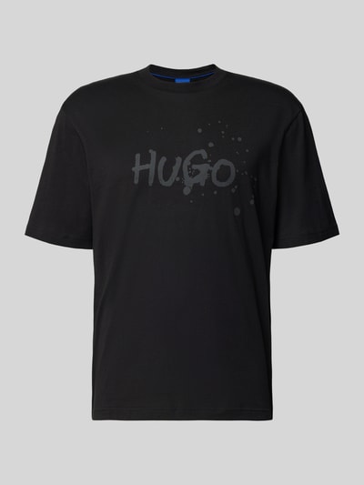 Produktfoto, Regular Fit T-Shirt aus reiner Baumwolle Modell 'NIEROFIX_U261' von HUGO, Optik: Unifarben, Motiv-Print, Label-Stitching-Applikation, Rundhals, Kurzarm