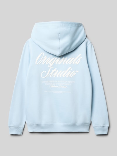 Jack & Jones Hoodie mit Label-Print und Känguru-Tasche Bleu 3