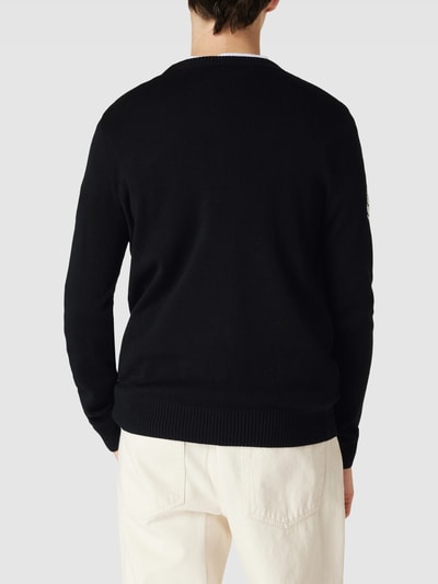 Fred Perry Gebreide pullover met labeldetail, model 'Laurel' Zwart - 5