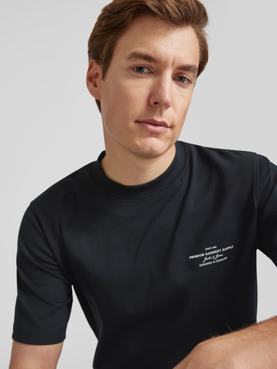 Jack & Jones Premium Relaxed Fit T-shirt aus Baumwoll-Mix mit Gummidruck  Black 3