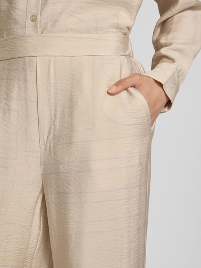 My Essential Wardrobe Straight Leg Stoffhose in Crinkle-Optik Modell 'Kelly' Sand 3
