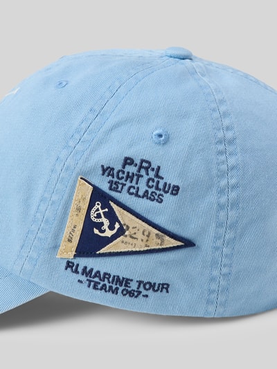 Polo Ralph Lauren Czapka z daszkiem z czystej bawełny z wyhaftowanym logo Jasnoniebieski 4