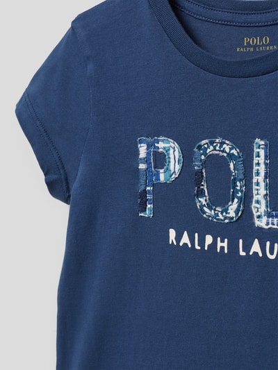 Polo Ralph Lauren Kids T-shirt met labelapplicatie Marineblauw - 2