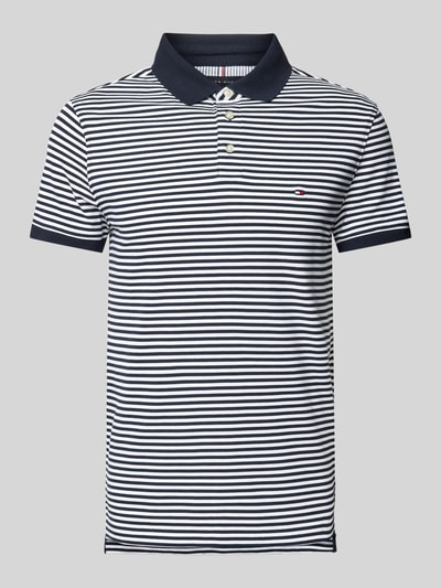 Tommy Hilfiger Slim Fit Poloshirt mit Logo-Stitching Modell '1985' Marine 2