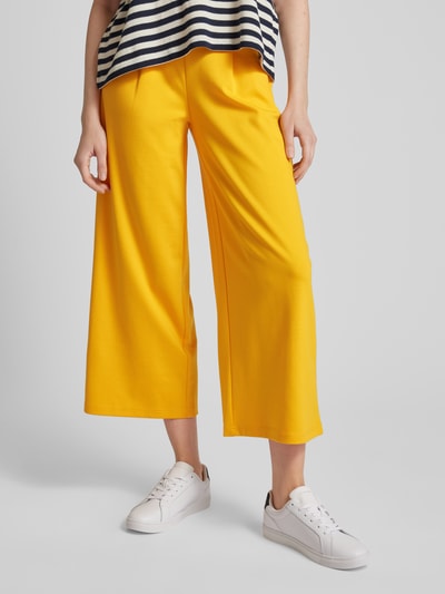 ICHI Wide Leg Stoffhose mit verkürztem Schnitt Modell 'Kate Sus' Orange 4