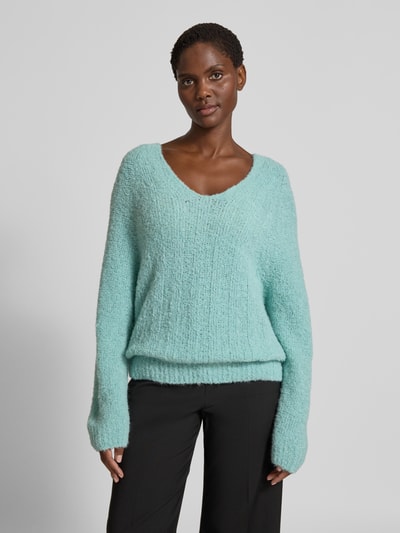 Marc Cain Strickpullover mit V-Ausschnitt Mint 4