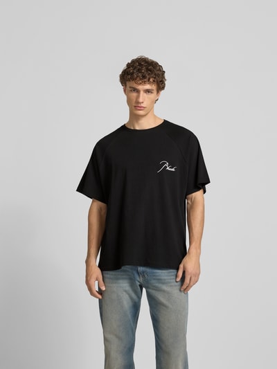 RHUDE T-Shirt mit Label-Stitching Black 4