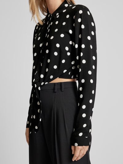 YAS Blouse met knoopdetail, model 'SAVANNA' Zwart - 3