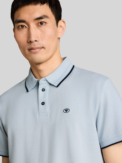 Tom Tailor Regular Fit Poloshirt aus reiner Baumwolle Hellblau 3