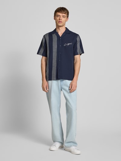ONLY & SONS Koszula casualowa z listwą guzikową model ‘SEIO’ Ciemnoniebieski 1