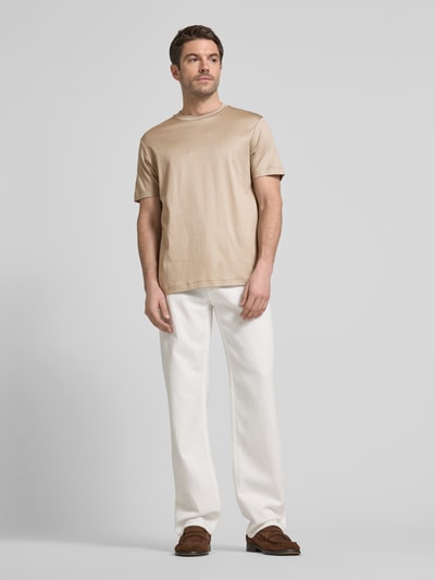 Emporio Armani T-Shirt aus Lyocell-Mix Taupe 1