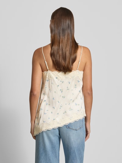 Jake*s Casual Blousetop van viscose met kant Offwhite - 5