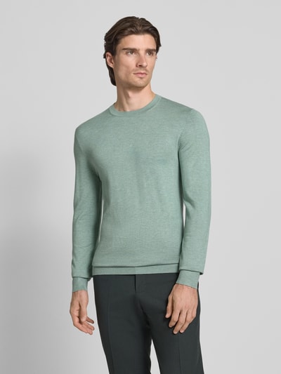 MCNEAL Gebreide pullover met ribboorden Mintgroen gemêleerd - 4