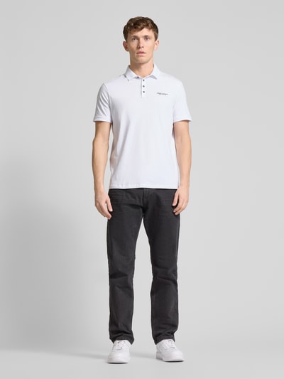 ARMANI EXCHANGE Poloshirt mit Label-Print Weiss 1