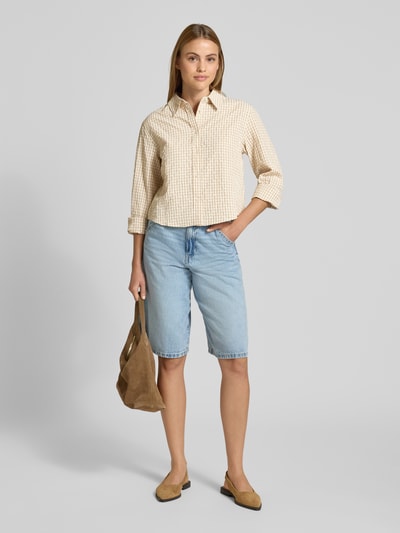 MANGO Boxy Fit Hemdbluse Modell 'IRUYA' Beige 1