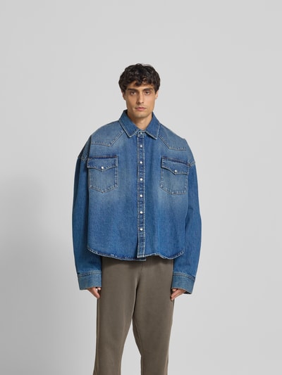 VETEMENTS Jeanshemd in Denim-Optik Jeansblau 4