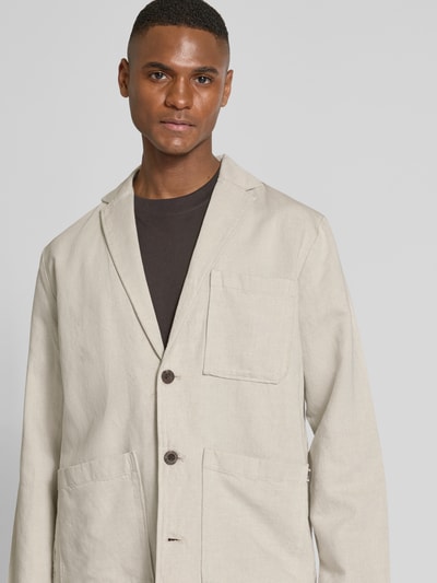 camel active Overshirt met labelpatch en knoopsluiting Beige - 3