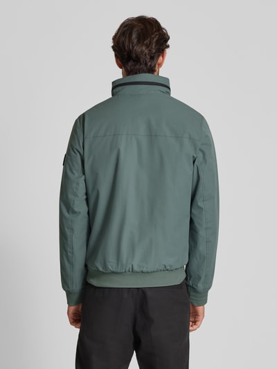 Tom Tailor Regular fit blouson met ritszakken Rietgroen - 5
